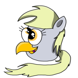 Size: 894x894 | Tagged: dead source, safe, artist:rad-toucan, derpy hooves, bird, g4, angry birds, birdified, crossover, female, simple background, solo, species swap, transparent background