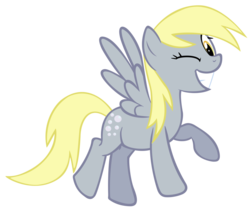 Size: 964x828 | Tagged: safe, artist:overmare, derpy hooves, pegasus, pony, g4, female, mare, simple background, smiling, solo, transparent background, vector, wink