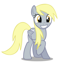 Size: 882x907 | Tagged: dead source, safe, artist:overmare, derpy hooves, pegasus, pony, g4, faic, female, folded wings, full body, grin, hooves, mare, raised hoof, shadow, show accurate, simple background, smiling, solo, standing, tail, transparent background, underp, vector, wings