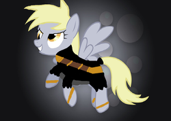 Size: 900x640 | Tagged: safe, artist:mastersparx25, derpy hooves, pegasus, pony, g4, clothes, female, mare, smiling, solo