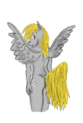 Size: 1083x1601 | Tagged: safe, artist:beatlesguy, derpy hooves, anthro, g4, female, solo