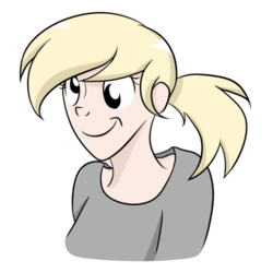 Size: 894x894 | Tagged: safe, artist:theshadowartist100, derpy hooves, human, g4, female, humanized, ponytail, solo