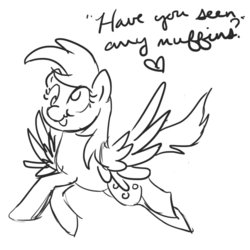 Size: 894x894 | Tagged: safe, artist:edo-wonka, derpy hooves, pegasus, pony, g4, female, lineart, mare, solo