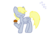 Size: 725x576 | Tagged: safe, artist:blueberryxandxespio, derpy hooves, pegasus, pony, g4, bubble, chibi, female, mare, muffin, solo