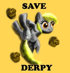 Size: 872x916 | Tagged: safe, artist:mikkimoo27, derpy hooves, pegasus, pony, g4, abuse, derpybuse, female, mare, muffin, save derpy, scrunchy face, solo