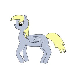 Size: 939x851 | Tagged: safe, artist:sydney-fein, derpy hooves, pegasus, pony, g4, blank flank, female, mare, solo