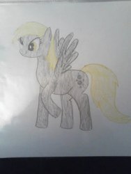 Size: 360x480 | Tagged: safe, artist:ulquiorra556, derpy hooves, pegasus, pony, g4, female, mare, solo, traditional art