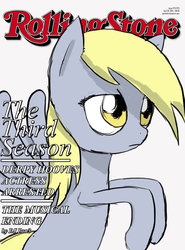 Size: 768x1040 | Tagged: safe, artist:ganonlink, derpy hooves, pegasus, pony, g4, cover, female, magazine, mare, parody, rolling stone