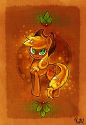 Size: 1312x1907 | Tagged: safe, artist:kaliptro, applejack, g4, female, looking at you, solo