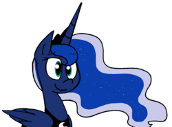 Size: 1406x1042 | Tagged: safe, artist:strangiesleepy, princess luna, g4, female, simple background, solo