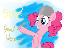 Size: 900x675 | Tagged: safe, artist:sweeterwho, pinkie pie, g4, soup