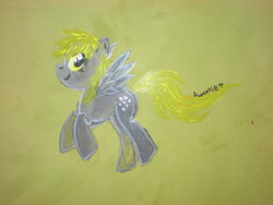Size: 900x675 | Tagged: safe, artist:sweeterwho, derpy hooves, pegasus, pony, g4, female, mare, traditional art