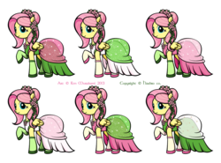 Size: 1150x850 | Tagged: safe, artist:safe-test, fluttershy, g4, clothes, dress, flower, gala dress