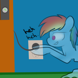 Size: 1280x1280 | Tagged: safe, rainbow dash, ghost, ghost pony, g4, plug, us plug, wires, xbox