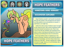 Size: 932x692 | Tagged: safe, oc, oc only, oc:hope feathers, ask king sombra, choose your party, stat cards