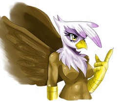 Size: 1816x1568 | Tagged: safe, artist:ss2sonic, gilda, griffon, anthro, g4, abs, barbie doll anatomy, breasts, busty gilda, cleavage, featureless breasts, female, solo