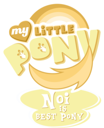 Size: 2000x2455 | Tagged: safe, artist:lumorn, edit, noi, g4, best pony, logo, logo edit, my little pony logo, simple background, text, transparent background