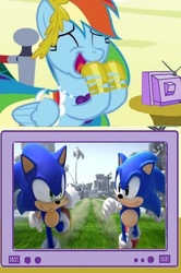 Size: 564x848 | Tagged: safe, rainbow dash, g4, exploitable meme, male, sonic generations, sonic the hedgehog, sonic the hedgehog (series), tv meme