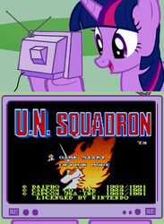 Size: 439x600 | Tagged: safe, twilight sparkle, g4, exploitable meme, tv meme, u.n. squadron