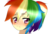 Size: 3800x2611 | Tagged: safe, artist:misterbrony, rainbow dash, human, g4, :3, humanized, multicolored hair, rainbow hair