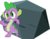 Size: 7846x6132 | Tagged: safe, artist:galekz, spike, dragon, g4, my little pony: friendship is magic, spike at your service, absurd resolution, male, rock, simple background, solo, thumbs up, transparent background, vector