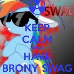 Size: 500x500 | Tagged: safe, rainbow dash, g4, image macro, keep calm and carry on, needs more jpeg, swag