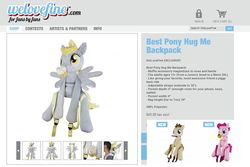 Size: 981x655 | Tagged: safe, derpy hooves, doctor whooves, pinkie pie, time turner, g4, backpack, best pony, link, muffin, text, welovefine