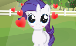 Size: 1000x600 | Tagged: safe, artist:coltsteelstallion, rarity, g4, blushing, cute, female, filly, filly rarity, foal, raribetes, solo, younger