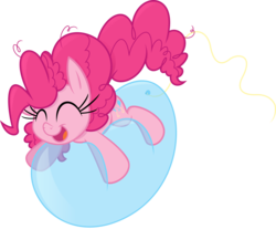 Size: 7231x6000 | Tagged: safe, artist:leadhooves, artist:spier17, pinkie pie, g4, absurd resolution, balloon, balloon riding, female, riding, solo, that pony sure does love balloons