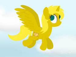 Size: 1280x960 | Tagged: safe, artist:dtcx97, oc, oc only, oc:ticket, alicorn, pony, alicorn oc, solo