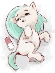 Size: 594x784 | Tagged: safe, edit, fluffy pony, eraser, fluffy pony original art, sleeping