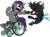 Size: 5277x3908 | Tagged: safe, artist:jittery-the-dragon, oc, oc only, oc:sparky scamper, changeling, absurd resolution, hoof braces, punch, simple background, transparent background, wheelchair