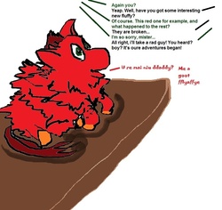 Size: 792x749 | Tagged: safe, fluffy pony, dialogue, english, fluffy pony original art, grammar error, misspelling, solo