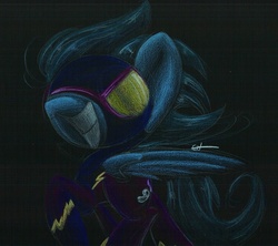 Size: 922x820 | Tagged: safe, artist:getchanoodlewet, chalk, shadowbolts, traditional art