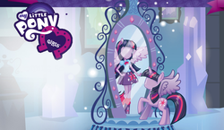 Size: 769x445 | Tagged: safe, twilight sparkle, anthro, equestria girls, g4, my little pony equestria girls, equestria girls logo, exploitable, exploitable meme, magic mirror, magic mirror meme, meme, my little pony logo, no face, twilight sparkle (alicorn)