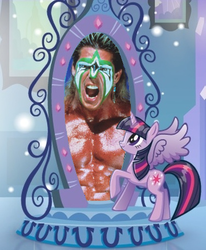 Size: 375x456 | Tagged: safe, twilight sparkle, equestria girls, g4, exploitable meme, magic mirror, magic mirror meme, meme, mirror, the ultimate warrior, twilight sparkle (alicorn), wcw, wrestling