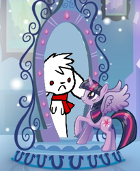 Size: 374x456 | Tagged: safe, twilight sparkle, equestria girls, g4, exploitable meme, magic mirror, magic mirror meme, meme, twilight sparkle (alicorn)