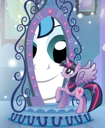 Size: 375x456 | Tagged: safe, shining armor, twilight sparkle, equestria girls, g4, exploitable meme, faic, magic mirror, magic mirror meme, meme, twilight sparkle (alicorn), twily face