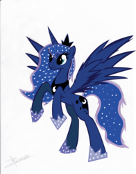 Size: 4271x5439 | Tagged: safe, artist:artstude3n2, artist:xeirla, princess luna, g4, absurd resolution, female, happy, simple background, solo, vector