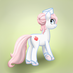 Size: 600x600 | Tagged: safe, artist:hudoyjnik, nurse redheart, earth pony, pony, g4, butt, female, mare, nurse redbutt, plot, solo