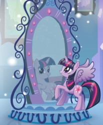 Size: 375x456 | Tagged: safe, twilight sparkle, pony, equestria girls, g4, exploitable meme, magic mirror, magic mirror meme, meme, not so magical mirror, twiface, twilight sparkle (alicorn), wrong neighborhood