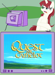 Size: 563x771 | Tagged: safe, oc, oc only, oc:fausticorn, disgusted, exploitable meme, lauren faust, old shame, ponibooru leftovers, quest for camelot, tv meme