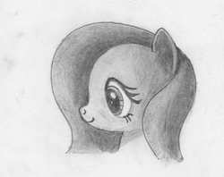 Size: 1609x1273 | Tagged: artist needed, safe, fluttershy, g4, monochrome, pencil drawing, sketch, traditional art