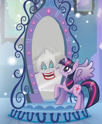 Size: 375x456 | Tagged: safe, twilight sparkle, equestria girls, g4, disney, exploitable meme, magic mirror, magic mirror meme, meme, the little mermaid, twilight sparkle (alicorn), ursula