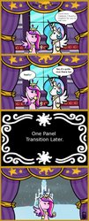 Size: 568x1408 | Tagged: safe, artist:mangameister, princess cadance, princess celestia, g4, the crystal empire, comic, crystal empire, hand puppet, pony puppet theater, puppet, reassigned to antarctica
