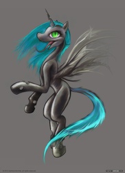 Size: 800x1100 | Tagged: safe, artist:darkdoomer, queen chrysalis, changeling, changeling queen, g4, female, solo