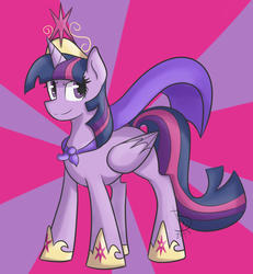 Size: 1291x1397 | Tagged: safe, artist:blackswhites, twilight sparkle, alicorn, pony, g4, cape, clothes, elements of harmony, female, mare, solo, twilight sparkle (alicorn)