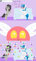 Size: 1920x3240 | Tagged: safe, artist:verminshy, dj pon-3, octavia melody, vinyl scratch, parasprite, g4, swapped cutie marks, tumblr