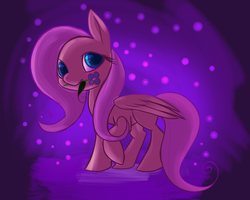 Size: 1280x1024 | Tagged: safe, artist:thepooperofrainbows, fluttershy, g4, female, flower, flower in mouth, mouth hold, solo