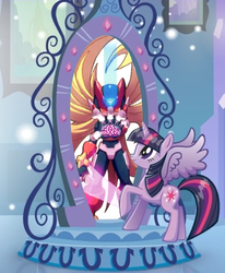 Size: 375x456 | Tagged: safe, twilight sparkle, equestria girls, g4, exploitable meme, magic mirror, magic mirror meme, mega man (series), megaman zero, meme, omega, twilight sparkle (alicorn)